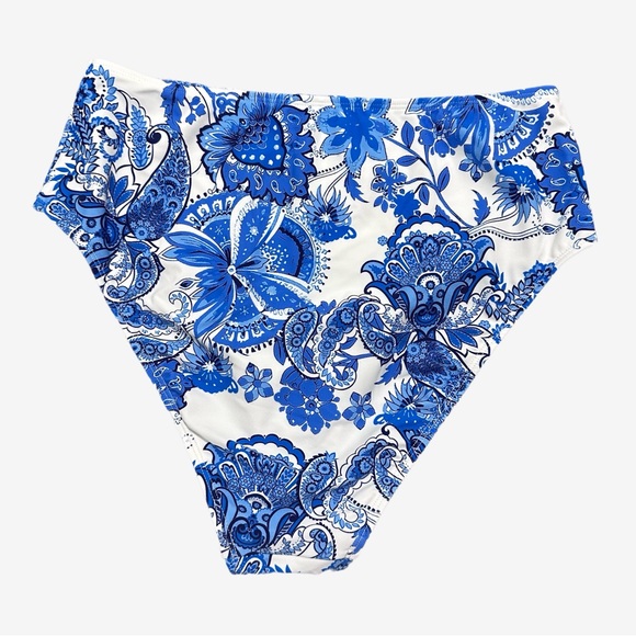 Cupshe Royal Blue Draped Halter Tankini Set - Picture 4 of 6